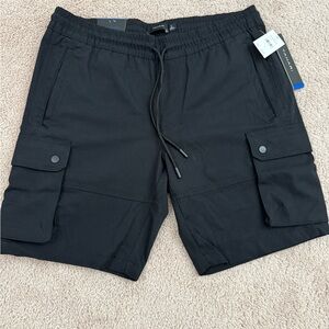 Nwt Tahari Men's Black Cargo Shorts Slim Fit